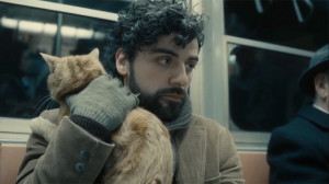 Two perfect for each other strays, Llewyn Davis (Oscar Isaac) and his orange cat. Source: CBS Films