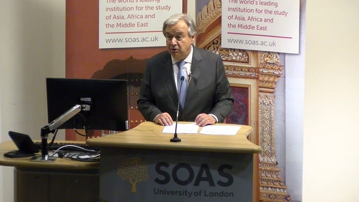 U.N. Secretary General, António Guterres, visits SOAS