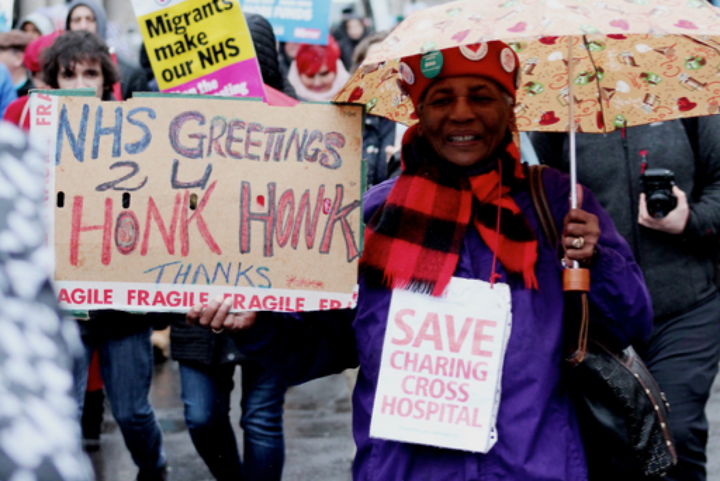 Gower Street demonstrators demand fair health funding