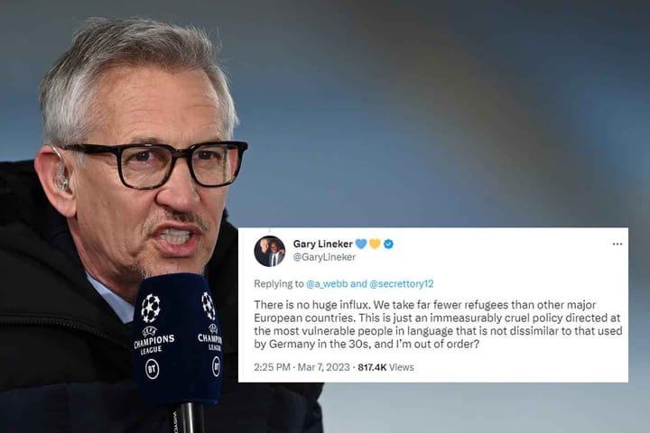 GARY LINEKER: THE BBC’S CRISIS OF IMPARTIALITY AND WIDESPREAD CRITICISM OF THE ANTI-MIGRATION BILL