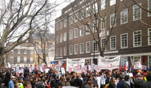Malet Street has beena hub of student protest for decades