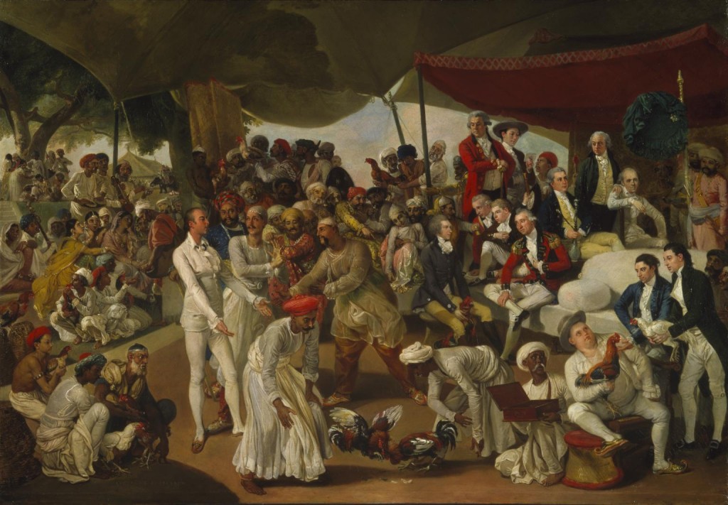 Colonel Mordaunt's Cock Match c.1784-6 Johan Zoffany 1733-1810 Purchased with assistance from the National Heritage Memorial Fund, the Art Fund, the Friends of the Tate Gallery and a group of donors 1994 http://www.tate.org.uk/art/work/T06856